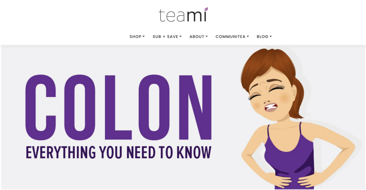 Teamie Tea colon health claims