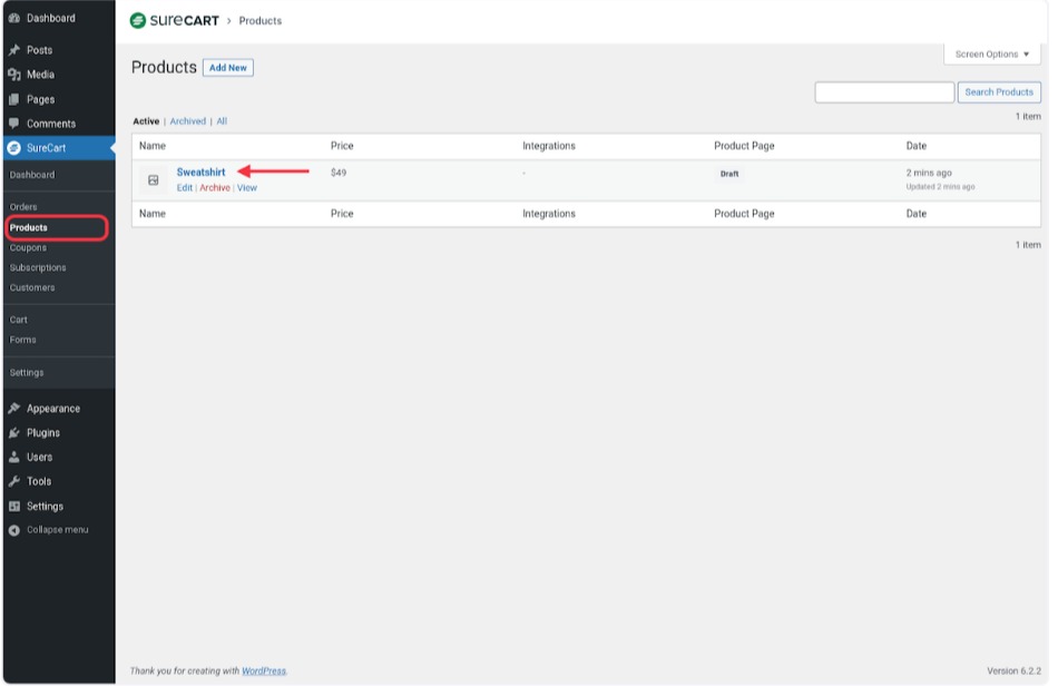 Step 5 Importing products