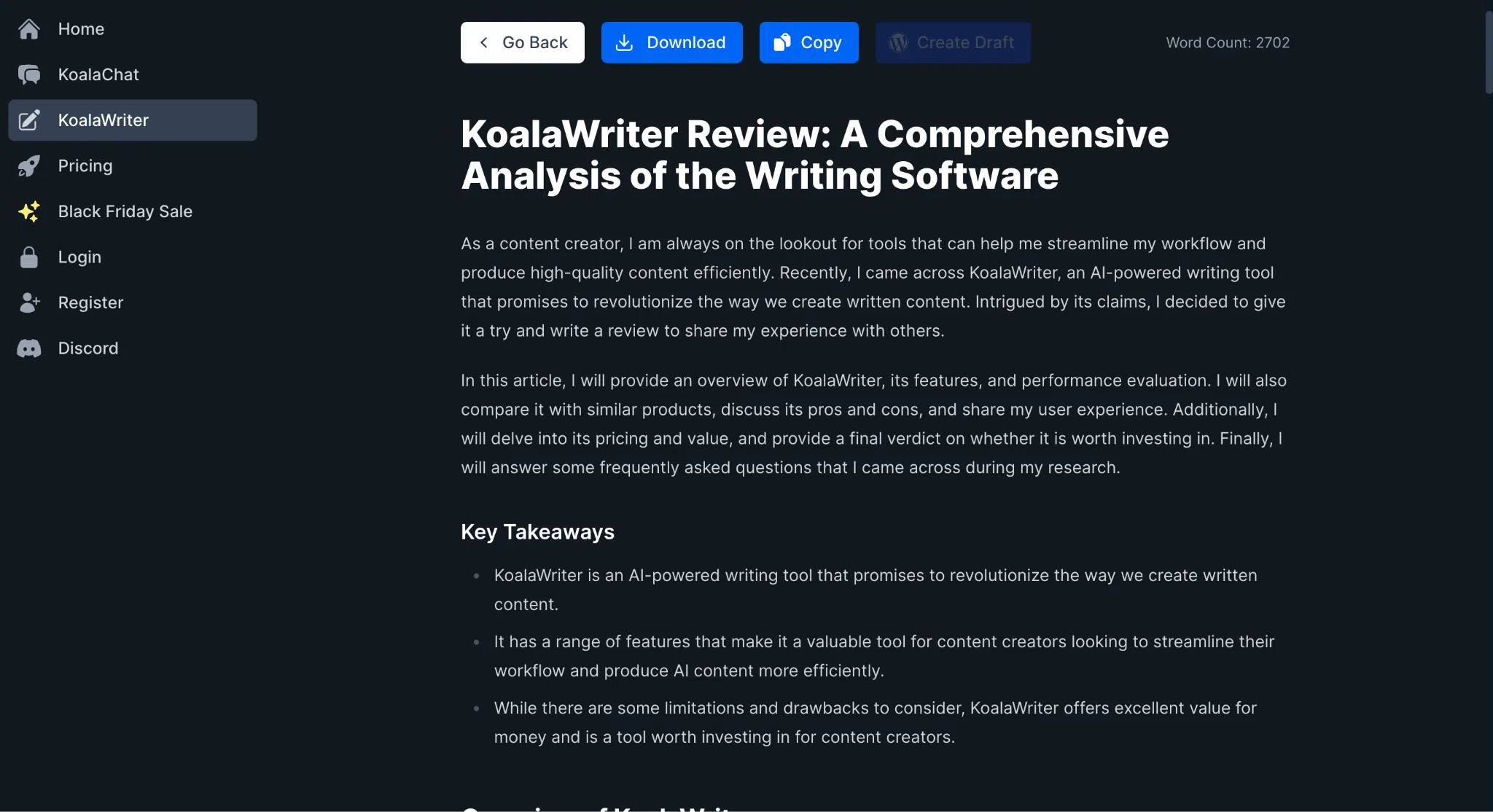 KoalaWriter Guide