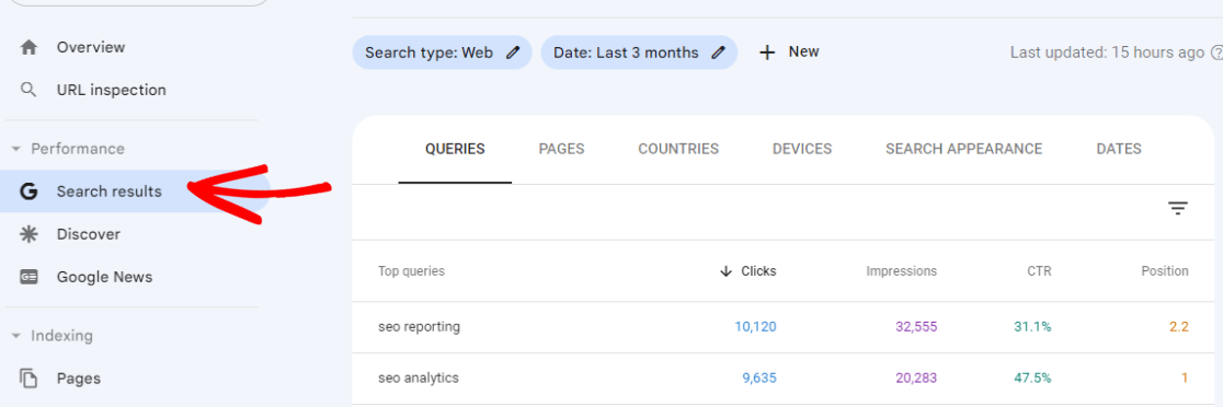 Search Console – Abfragebericht – SEO-Analyse und -Berichte