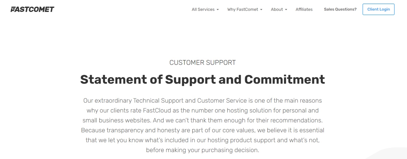 FastComet support