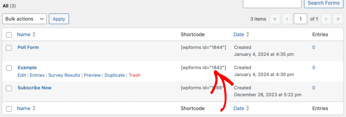 ショートコード投票 wpforms