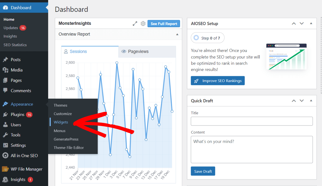 Cum să adăugați widget-uri la WordPress