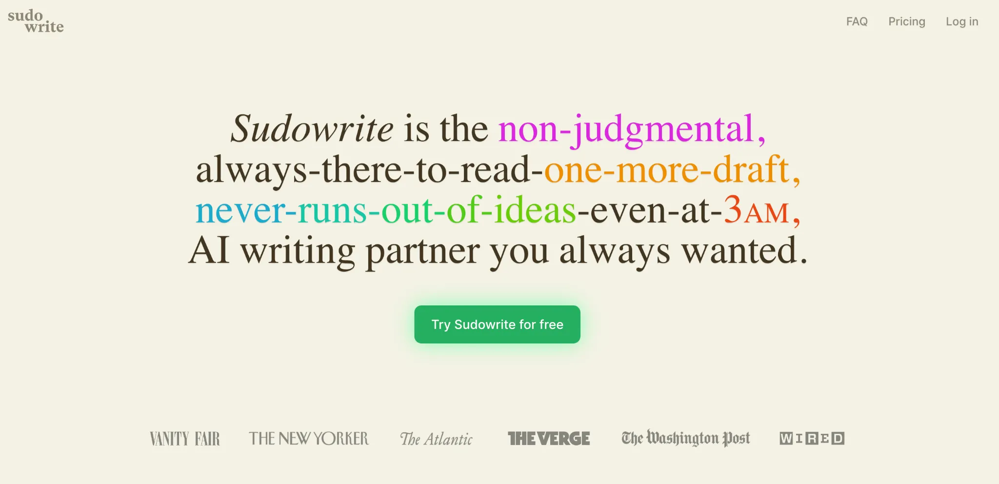 Open the website- Sudowrite