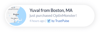 Popup FOMO bukti sosial TrustPulse