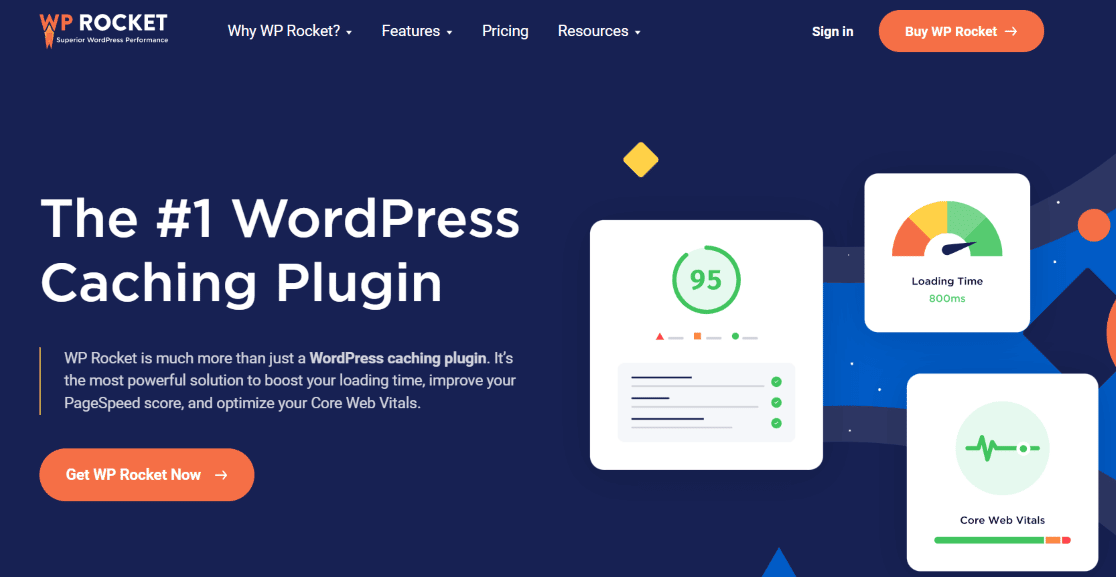 WP Rocket - 最高の WordPress キャッシュ プラグイン