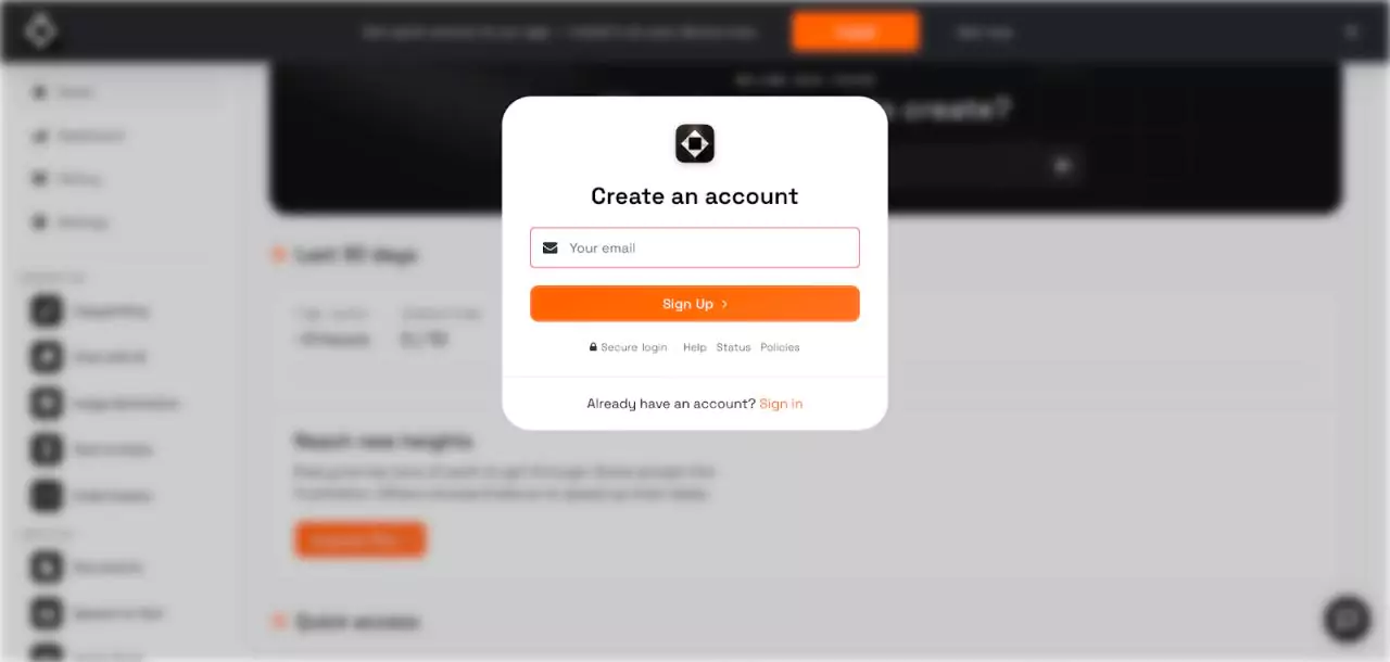 krater-ai-create account