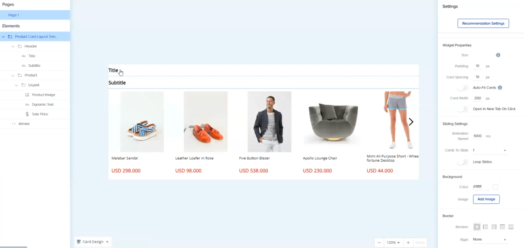 Crea e modifica diverse campagne di personalizzazione del sito web con l'editor drag-and-drop